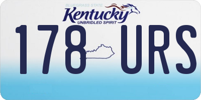 KY license plate 178URS
