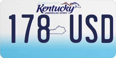 KY license plate 178USD