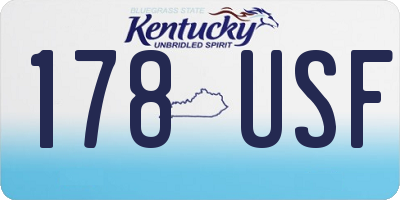 KY license plate 178USF