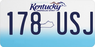 KY license plate 178USJ
