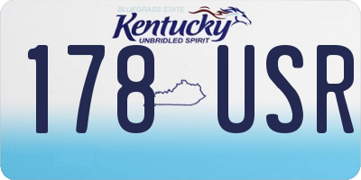 KY license plate 178USR