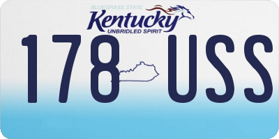 KY license plate 178USS