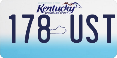KY license plate 178UST
