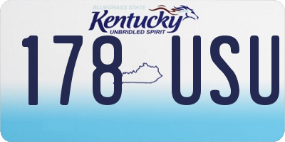 KY license plate 178USU