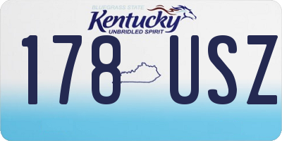 KY license plate 178USZ