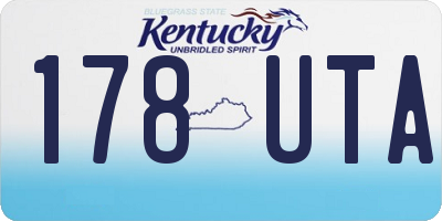 KY license plate 178UTA