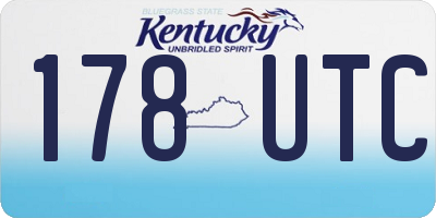 KY license plate 178UTC