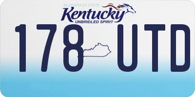 KY license plate 178UTD