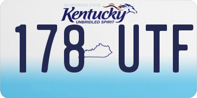 KY license plate 178UTF