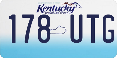 KY license plate 178UTG