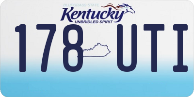 KY license plate 178UTI