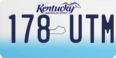 KY license plate 178UTM