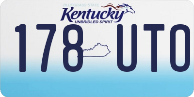 KY license plate 178UTO