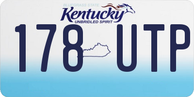 KY license plate 178UTP