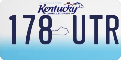 KY license plate 178UTR