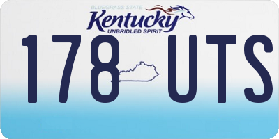 KY license plate 178UTS