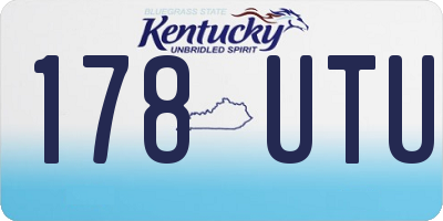 KY license plate 178UTU