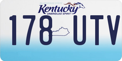 KY license plate 178UTV