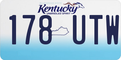 KY license plate 178UTW