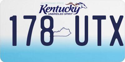 KY license plate 178UTX