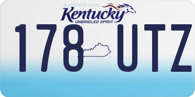 KY license plate 178UTZ
