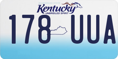 KY license plate 178UUA