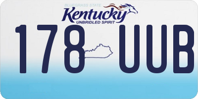 KY license plate 178UUB