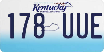 KY license plate 178UUE