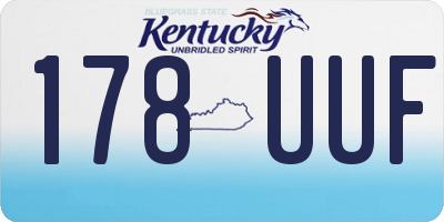 KY license plate 178UUF
