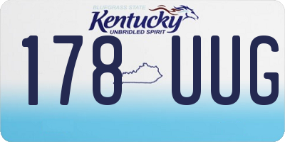 KY license plate 178UUG
