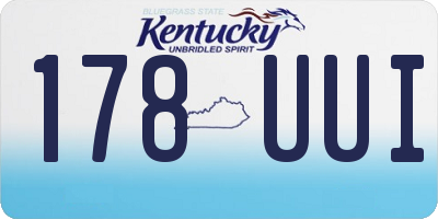 KY license plate 178UUI