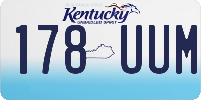 KY license plate 178UUM