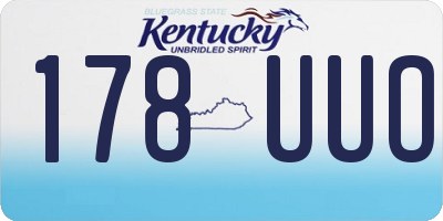 KY license plate 178UUO