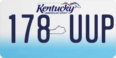 KY license plate 178UUP