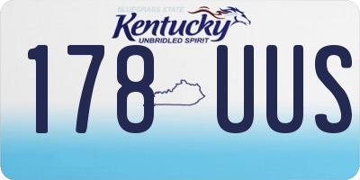 KY license plate 178UUS