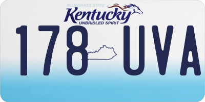 KY license plate 178UVA