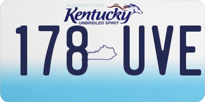 KY license plate 178UVE