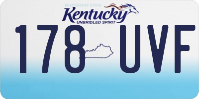 KY license plate 178UVF