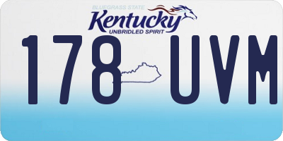 KY license plate 178UVM