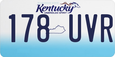 KY license plate 178UVR