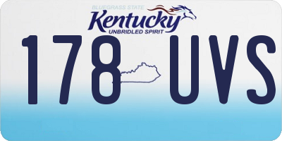 KY license plate 178UVS