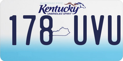 KY license plate 178UVU
