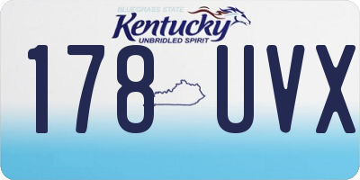 KY license plate 178UVX