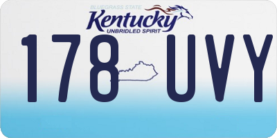 KY license plate 178UVY