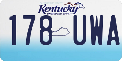 KY license plate 178UWA