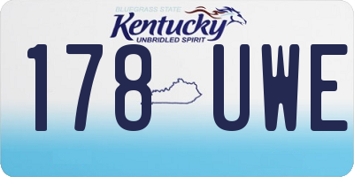 KY license plate 178UWE