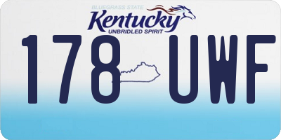 KY license plate 178UWF