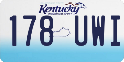 KY license plate 178UWI