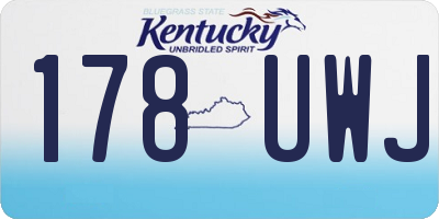 KY license plate 178UWJ