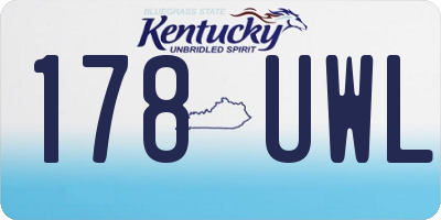 KY license plate 178UWL